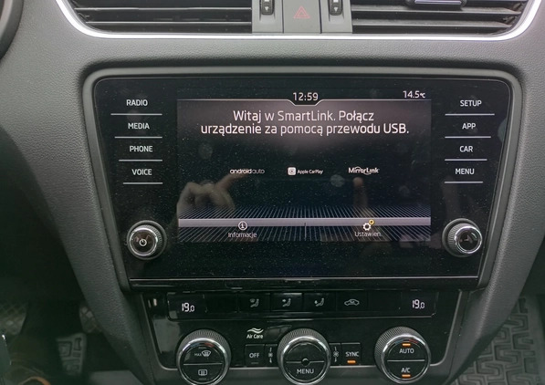 Skoda Octavia cena 57900 przebieg: 131271, rok produkcji 2019 z Ustroń małe 466